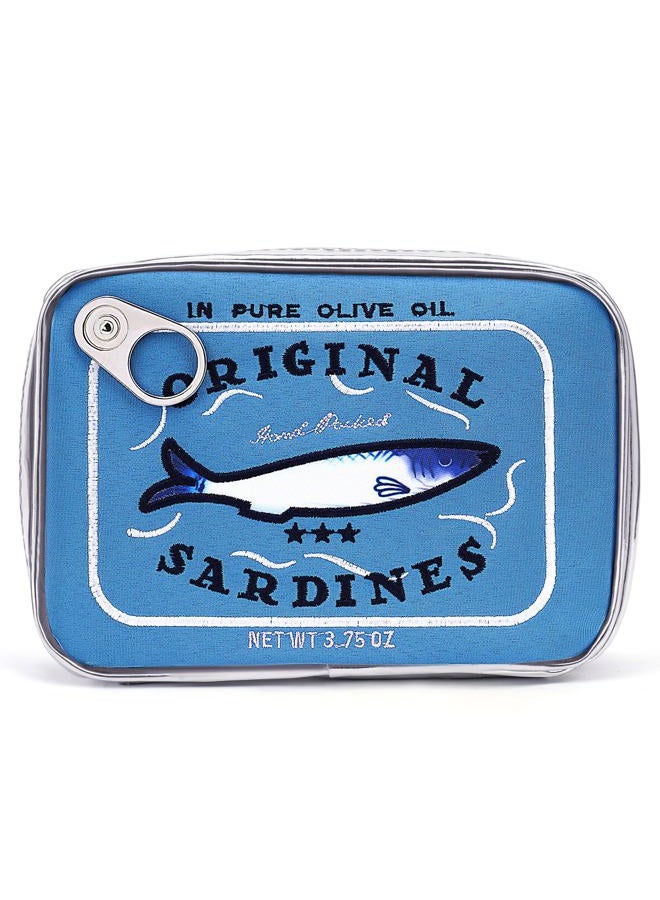 Cessfle Canned Sardines Makeup Bag, Funny Sardine Tin Fish Cosmetic Bag, Creative Cute Makeup Bag Kawaii Pencil Case Pouch, Coquette Make up Pouch for Women - Image 1