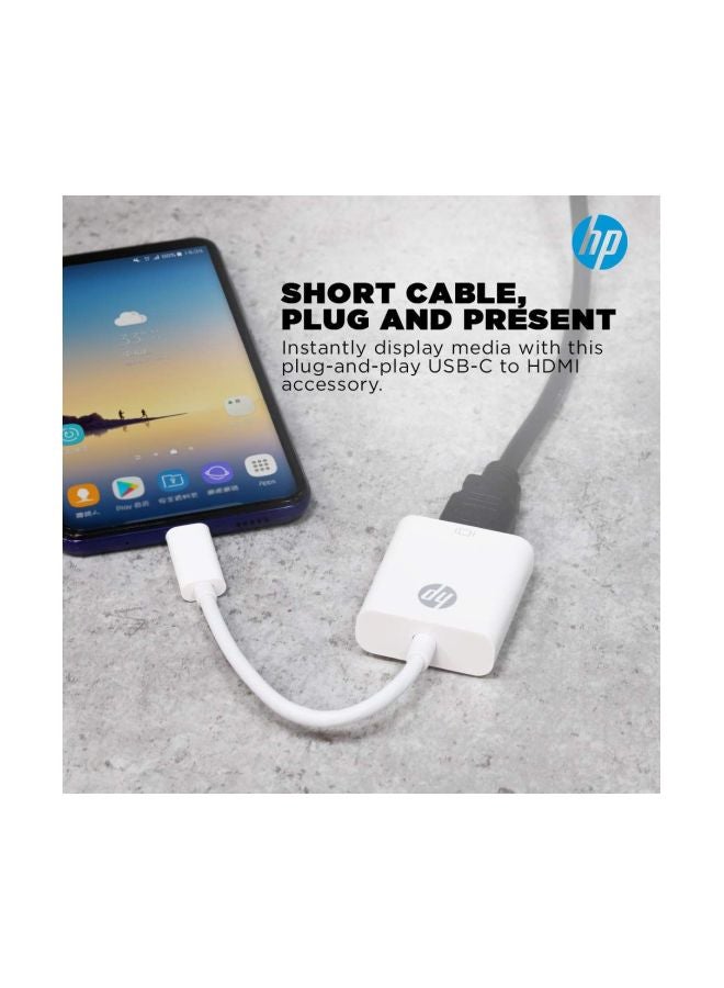 HP محول USB من النوع C إلى HDMI أبيض - Image 4