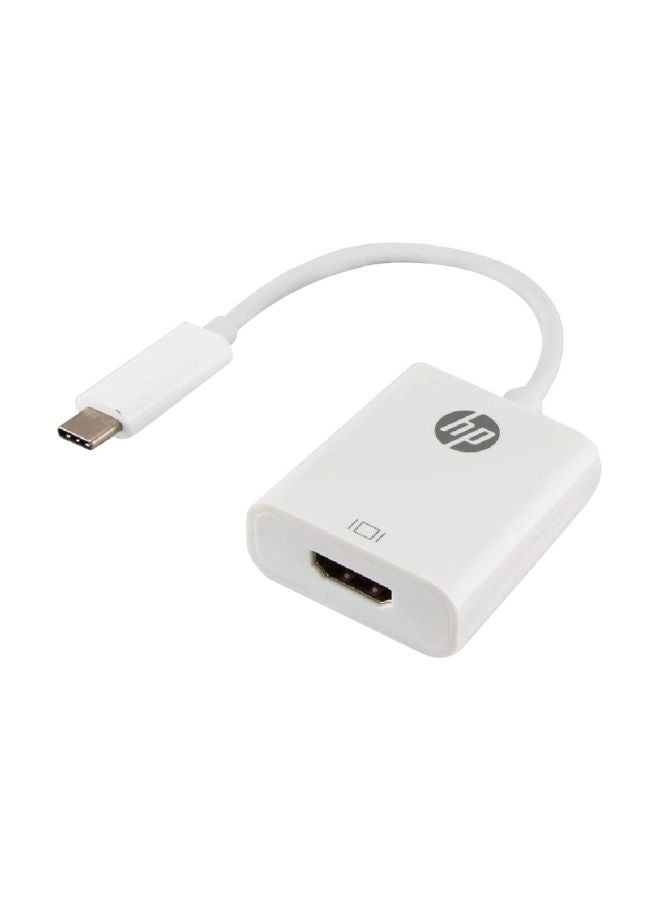 HP محول USB من النوع C إلى HDMI أبيض - Image 1