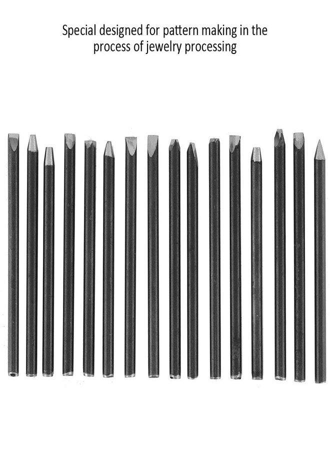 DAUERHAFT Metal Jewelry Anvil Chisel, Anvil Chisel Equipment Kit, High Hardness Steel Punches Set, Metal Stamping Tools DIY Craft Tool, for Jewelry Processing Making Carving Tools (16 sticks) - Image 2