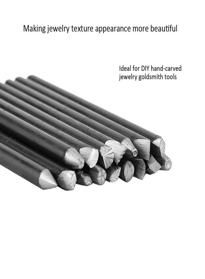 DAUERHAFT Metal Jewelry Anvil Chisel, Anvil Chisel Equipment Kit, High Hardness Steel Punches Set, Metal Stamping Tools DIY Craft Tool, for Jewelry Processing Making Carving Tools (16 sticks) - Image 3