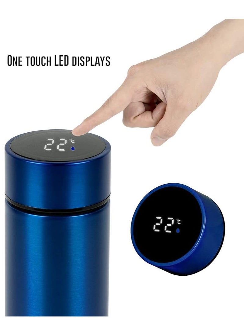 Vitacelli - Intelligent Temperature Display Vacuum Insulated Water Bottle BLUE 500ml - Image 1