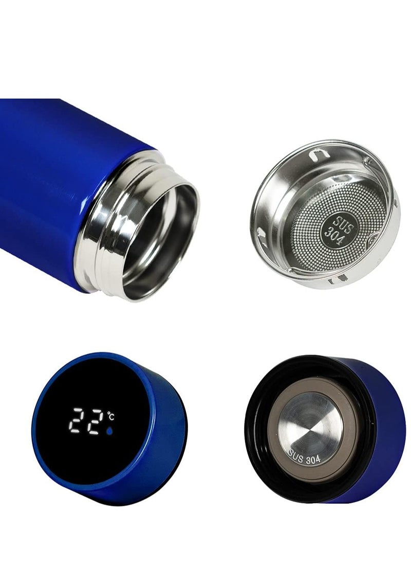 Vitacelli - Intelligent Temperature Display Vacuum Insulated Water Bottle BLUE 500ml - Image 1