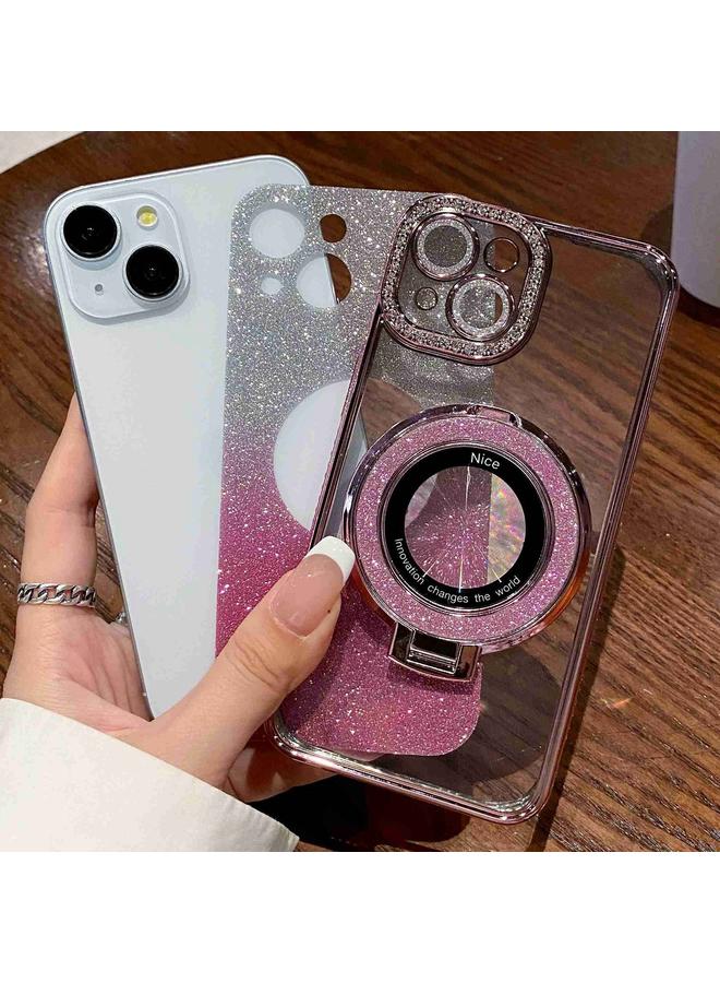 S-TOP Case For iPhone 13 Pro Max Gradient Glitter Diamond Plated Holder Magsafe Phone Case - Image 4