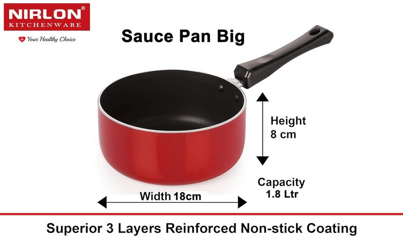 Nirlon Nirlon Odor Free 3 Layer Non Stick Coating Cookware Gift Item Set with Bakelite HandleCT12_SPB_GP225_CS24  - Image 3