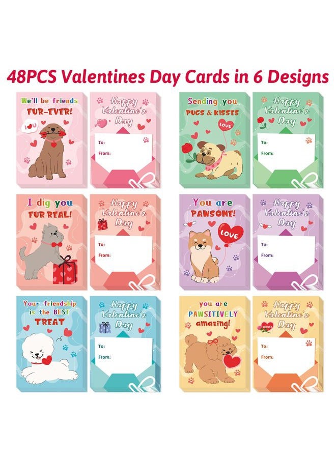 HEYINSHEN 48 Pcs Valentines Cards for Kids Valentines Day Cards for Kids School Valentines Gift Tags Cards for School Class Exchange Valentines Day Cards for Kids Classroom Valentines Day Kids - Image 3