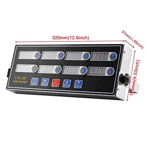 BIZOEPRO 8 Channel Digital Kitchen Timer Cooking Timer Reminder Commercial Burger Bakery Restaurant Clock Loud Alarm Stainless Steel LED Display Calculagraph Timer - Image 4