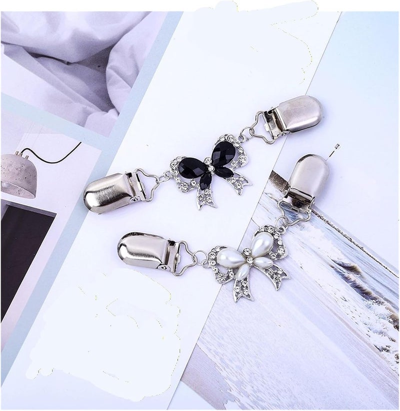 Sweater Dress Clips, Vintage Shawl Collar Clasps Pins Fit Wsist Clothes Clip to Tighten Dress for Women(Pink) - Image 3