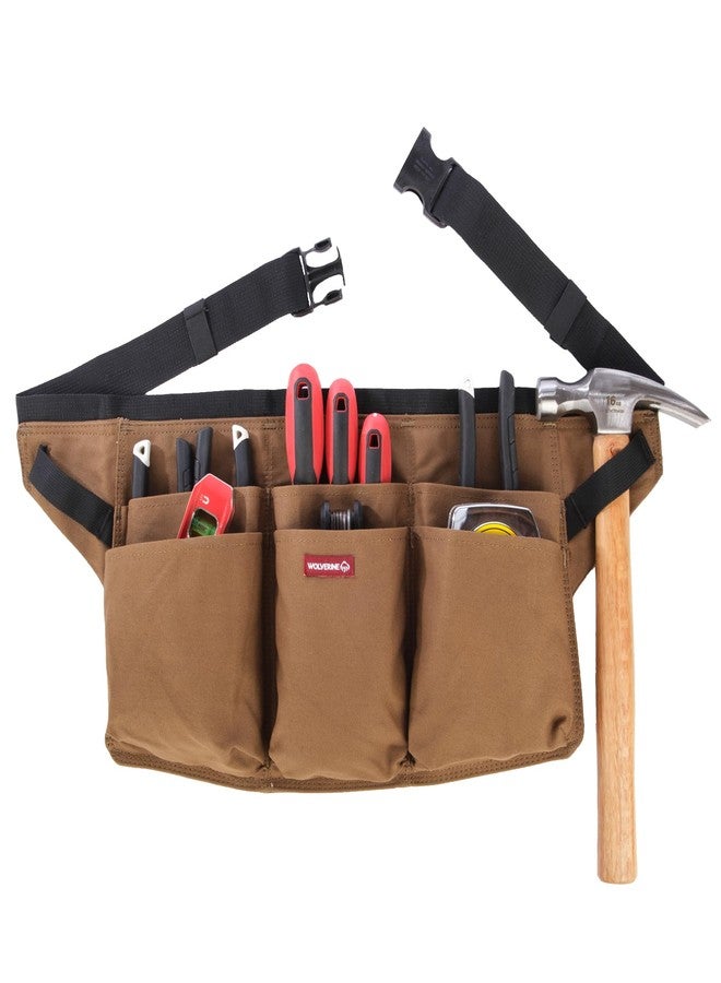 WOLVERINE Guardian Cotton Waist Apron with Reinforced Pockets, Adjustable Belt & Large Utility Pockets,Brown - Image 3
