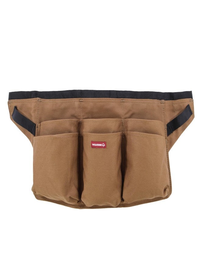 WOLVERINE Guardian Cotton Waist Apron with Reinforced Pockets, Adjustable Belt & Large Utility Pockets,Brown - Image 1