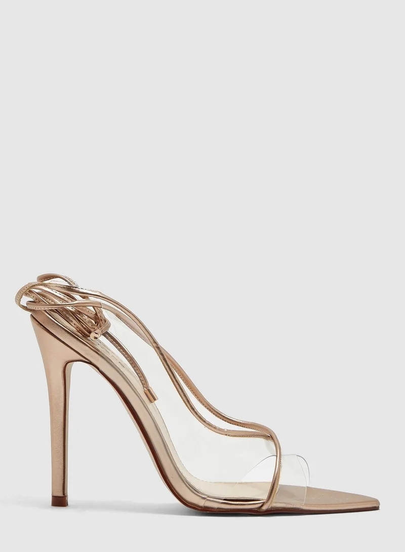 Ginger Sandals With Metallic Trim Details