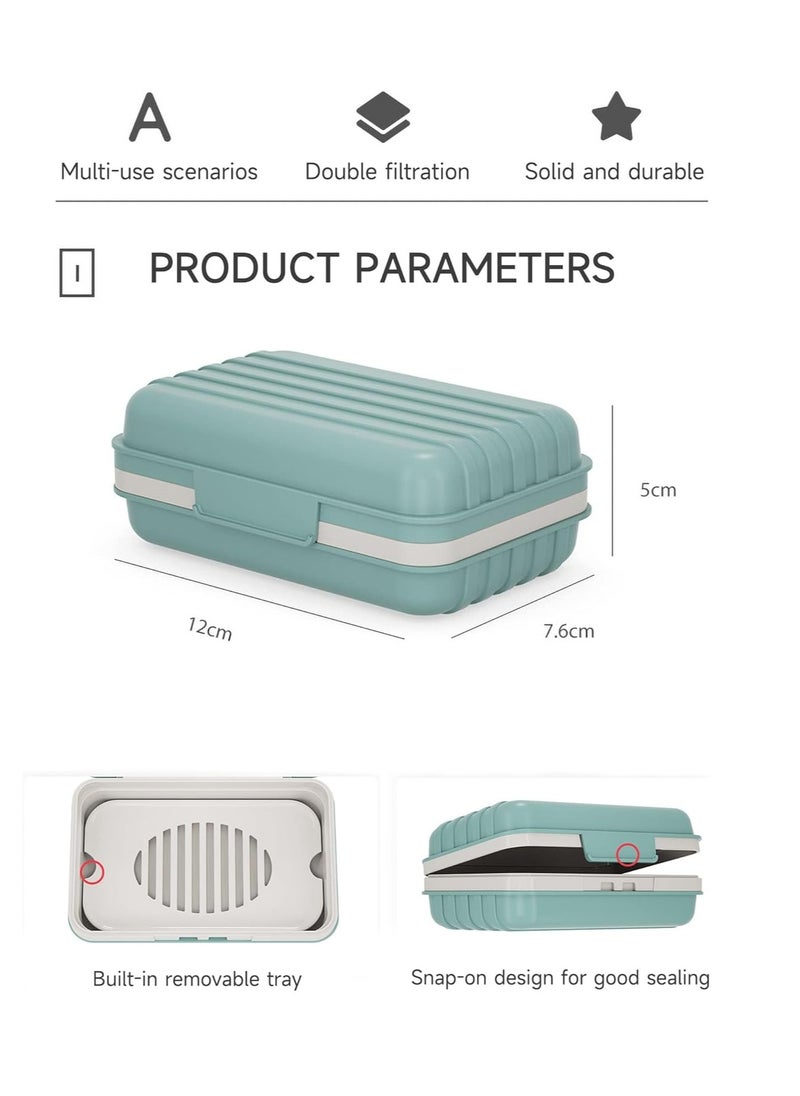 Oasisgalore - Travel Soap Container,Soap Bar Holder with Lid Leakproof Soap Dish Travel, Portable Travel Soap Case - Image 1