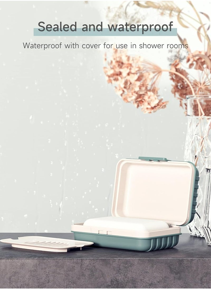 Oasisgalore - Travel Soap Container,Soap Bar Holder with Lid Leakproof Soap Dish Travel, Portable Travel Soap Case - Image 1