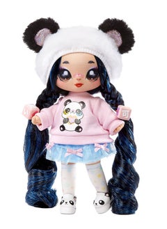 Na! Na! Na! Surprise Na! Na! Na! Surprise Family Soft Doll Set with 2 Fashion Dolls and 1 Pet - Panda , Features 12 Accessories, Long Hair Dolls in Removable Fashions and Accessories with Adorable Plush Pet Panda  - Image 3