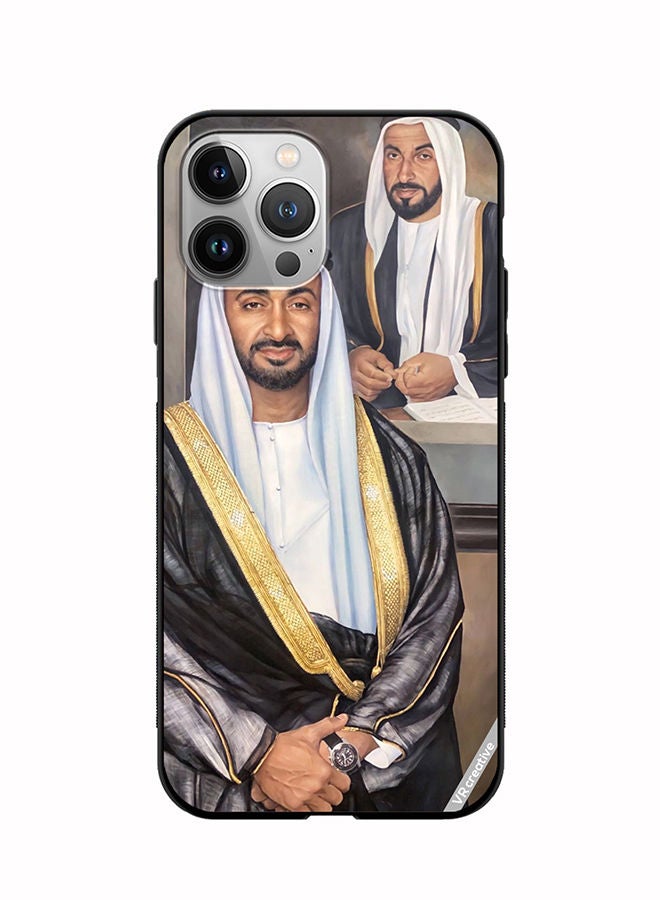 VR CREATIVE غطاء حماية لجهاز آبل آيفون 11 برو ماكس بتصميم الشيخ محمد بن زايد آل نهيان والشيخ زايد بن سلطان آل نهيان متعدد الألوان - Image 1