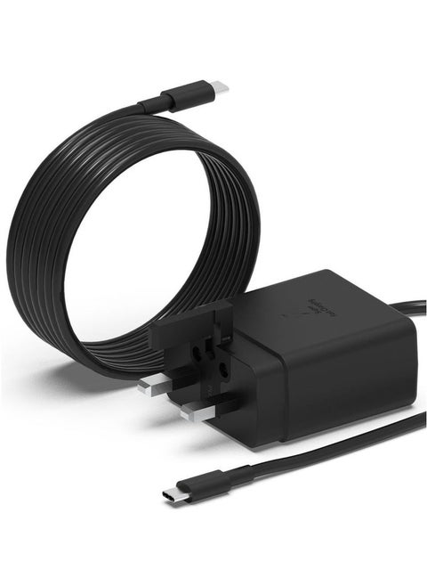45W Super Fast Charger with Type-C Jack and USB-C Cable, 1.5m Fast Charging Wall Adapter, Compatible with S24 Ultra/S24 Plus/S23 FE/S24/S22/S21 S20, A54 A25 A15 A05S A53 A34 A23 5G, Z Fold 4 5/Z Filp, Tab S7 S8, and Other Devices, Black