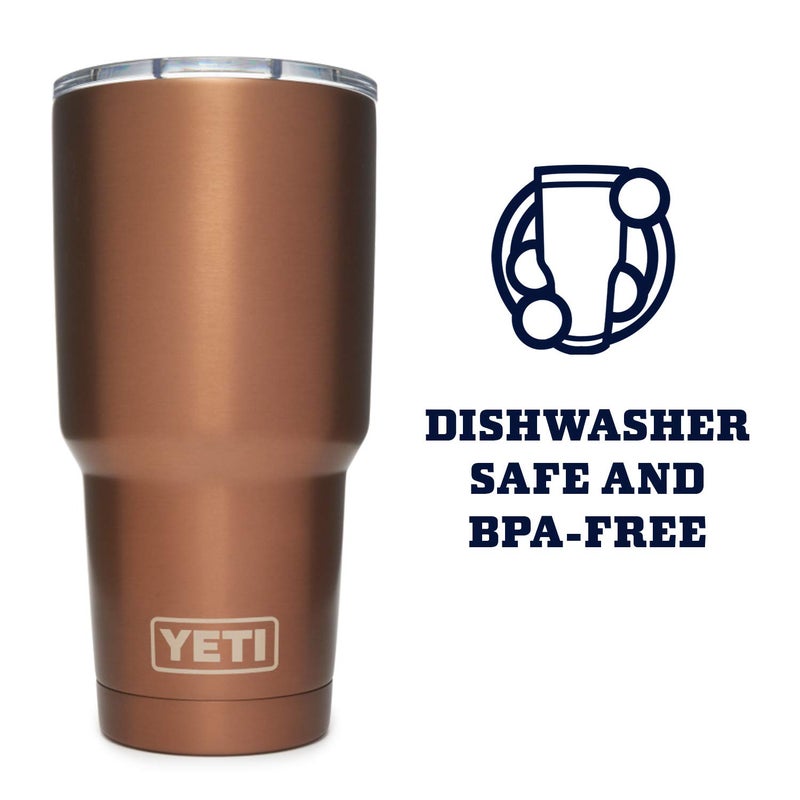 YETI Rambler 30 oz Tumbler Retired Colors, Stainless Steel, Vacuum Insulated with MagSlider Lid, Copper - Image 4