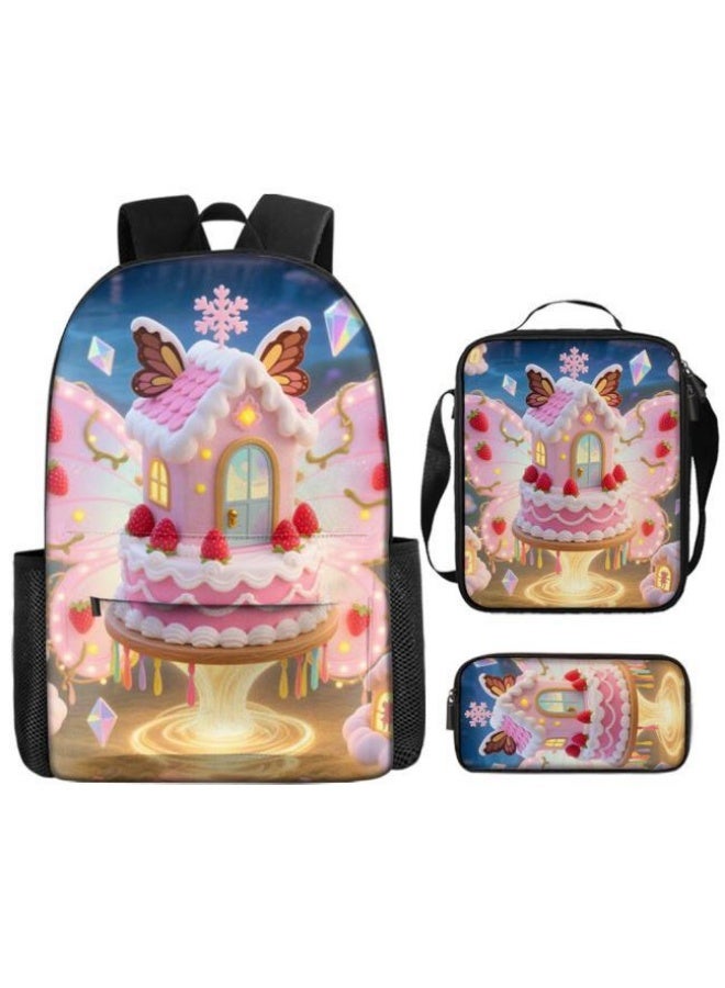 واضح من النار حقائب الظهر + حقائب اليد + حقائب القرطاسية | موسم العودة إلى المدرسة / هدايا المهرجان | حقيبة كرتونية من ثلاث قطع، سهلة التعامل مع مناسبات مختلفة (متوفرة للطلاب والأطفال ونزهايات الأصدقاء وتسلق الجبال والمدرسة وما إلى ذلك) - 20 - Image 2