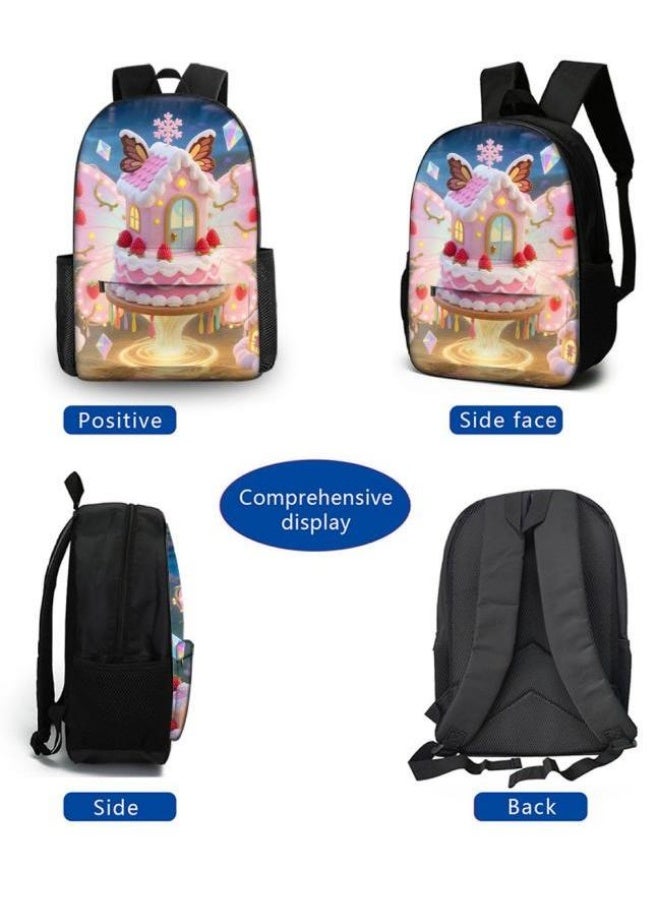 واضح من النار حقائب الظهر + حقائب اليد + حقائب القرطاسية | موسم العودة إلى المدرسة / هدايا المهرجان | حقيبة كرتونية من ثلاث قطع، سهلة التعامل مع مناسبات مختلفة (متوفرة للطلاب والأطفال ونزهايات الأصدقاء وتسلق الجبال والمدرسة وما إلى ذلك) - 20 - Image 3