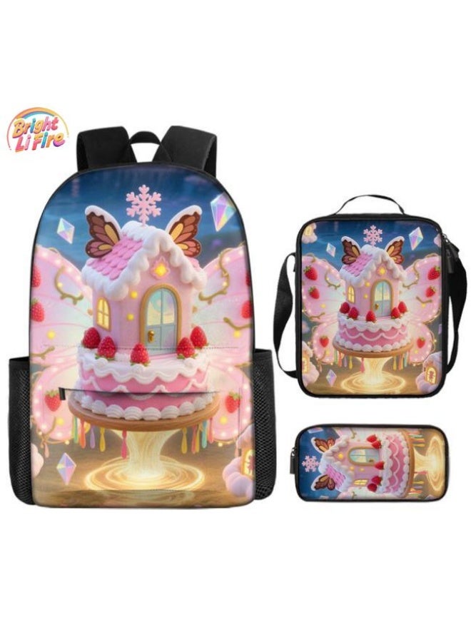 واضح من النار حقائب الظهر + حقائب اليد + حقائب القرطاسية | موسم العودة إلى المدرسة / هدايا المهرجان | حقيبة كرتونية من ثلاث قطع، سهلة التعامل مع مناسبات مختلفة (متوفرة للطلاب والأطفال ونزهايات الأصدقاء وتسلق الجبال والمدرسة وما إلى ذلك) - 20 - Image 1