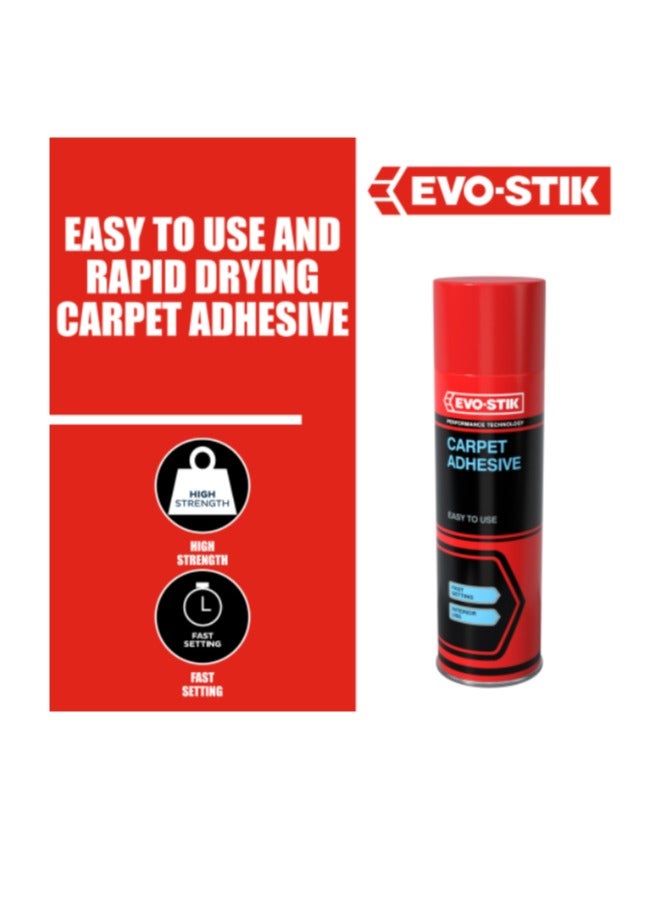 EVO-STIK Carpet Adhesive, Easy to Use, Rapid Drying, Adjustable Nozzle, For Fixing Loose Carpet Tiles, Colour Light Amber, 500ml - Image 3