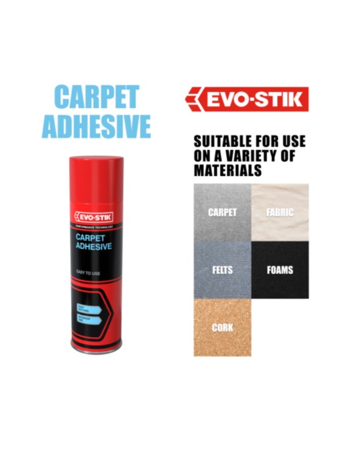 EVO-STIK Carpet Adhesive, Easy to Use, Rapid Drying, Adjustable Nozzle, For Fixing Loose Carpet Tiles, Colour Light Amber, 500ml - Image 5
