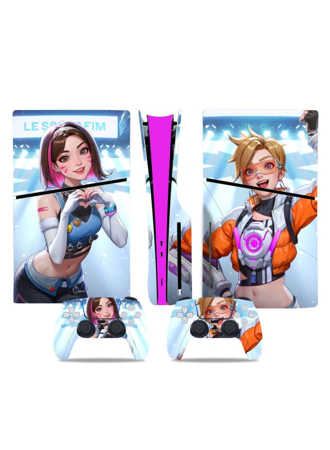 Ps5 Slim Console Skin Sticker Cartoon Protective Film Pain Relief Patch Digital Computer Game Protective Film-Color:Gallery Style Note Number - Image 5