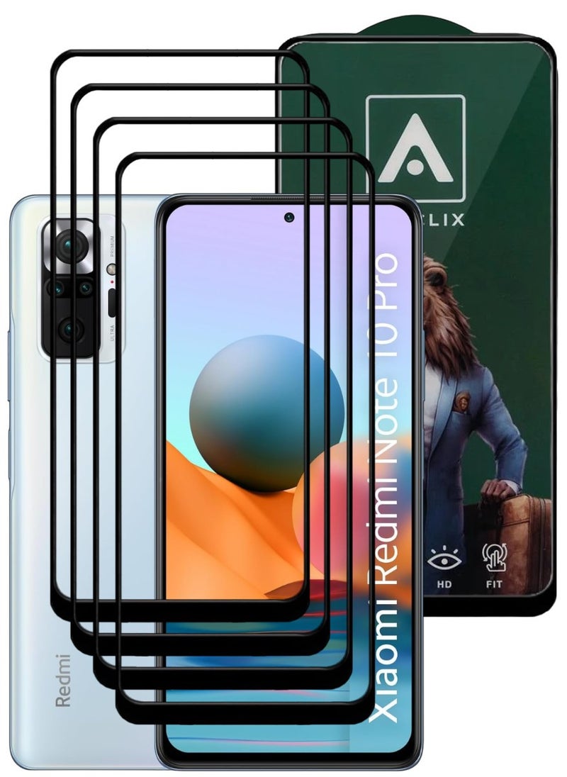 ACLIX 4 Pieces Antistatic ESD Dustproof Premium Quality High Definition Tempered Glass Screen Protector Designed For Xiaomi Redmi Note 10 Pro - Image 1