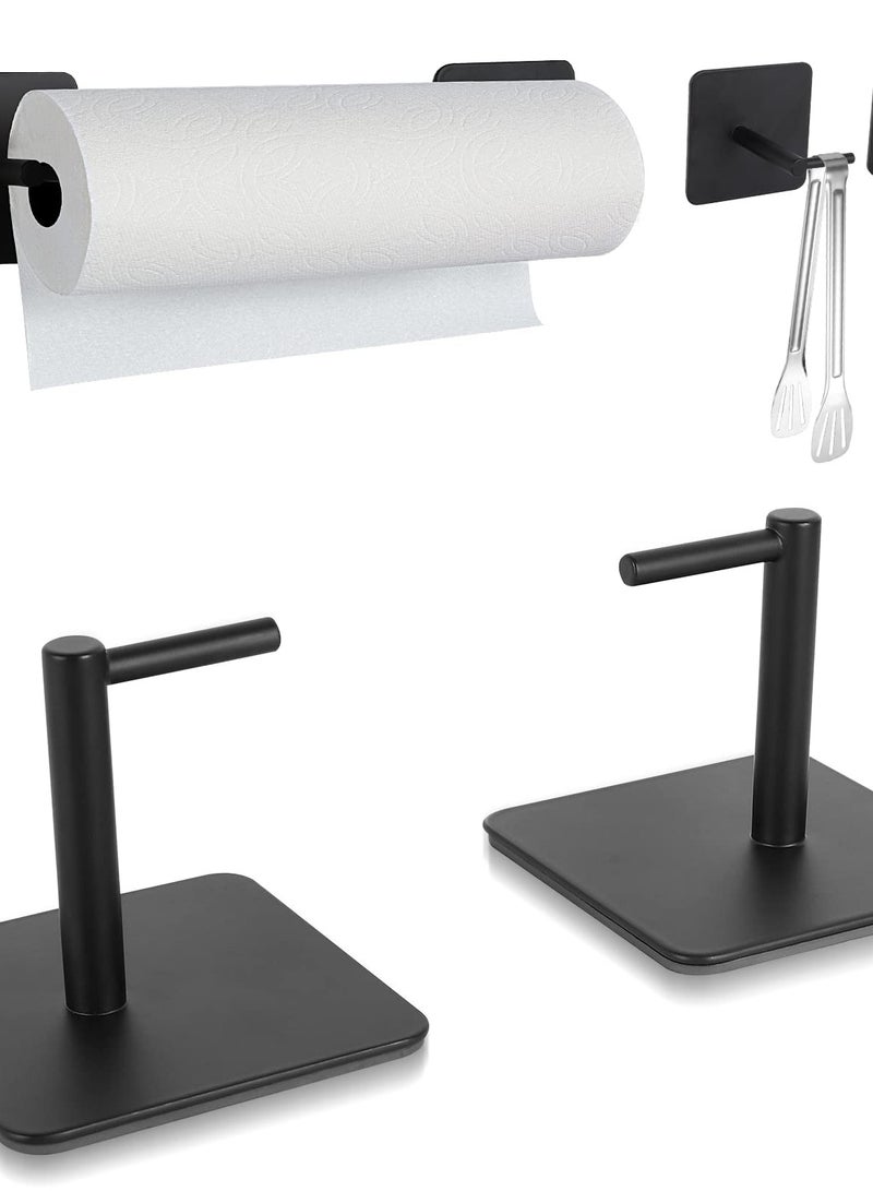 Black Magnetic Paper Towel Holder, Conveniently Mountable for Kitchen, Refrigerator, Grill, Toolbox, Garage, and More