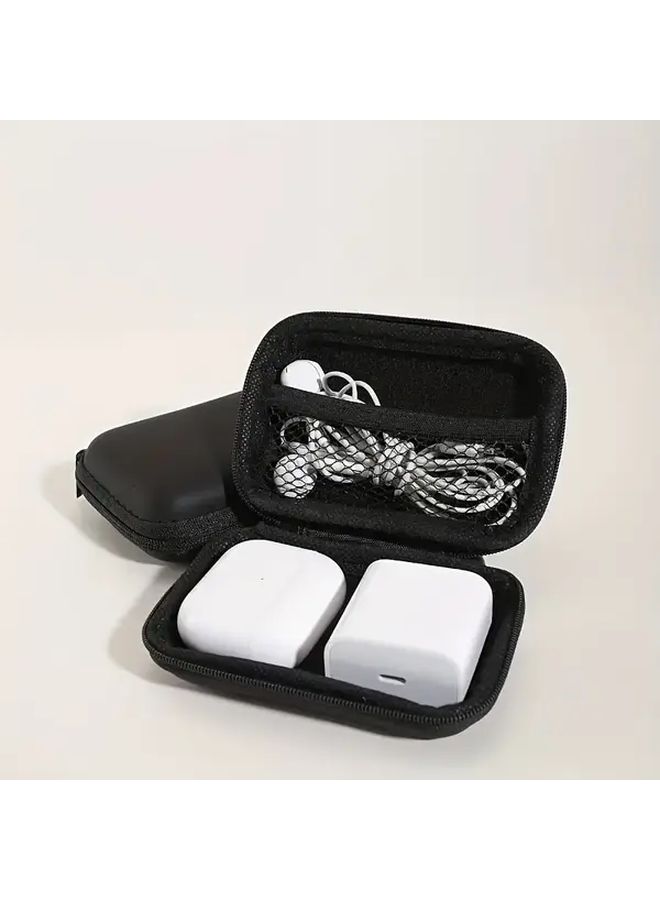 Mini EVA Electronics Organizer Case With Zippered Compartment And Mesh Pocket 1pc - Image 2