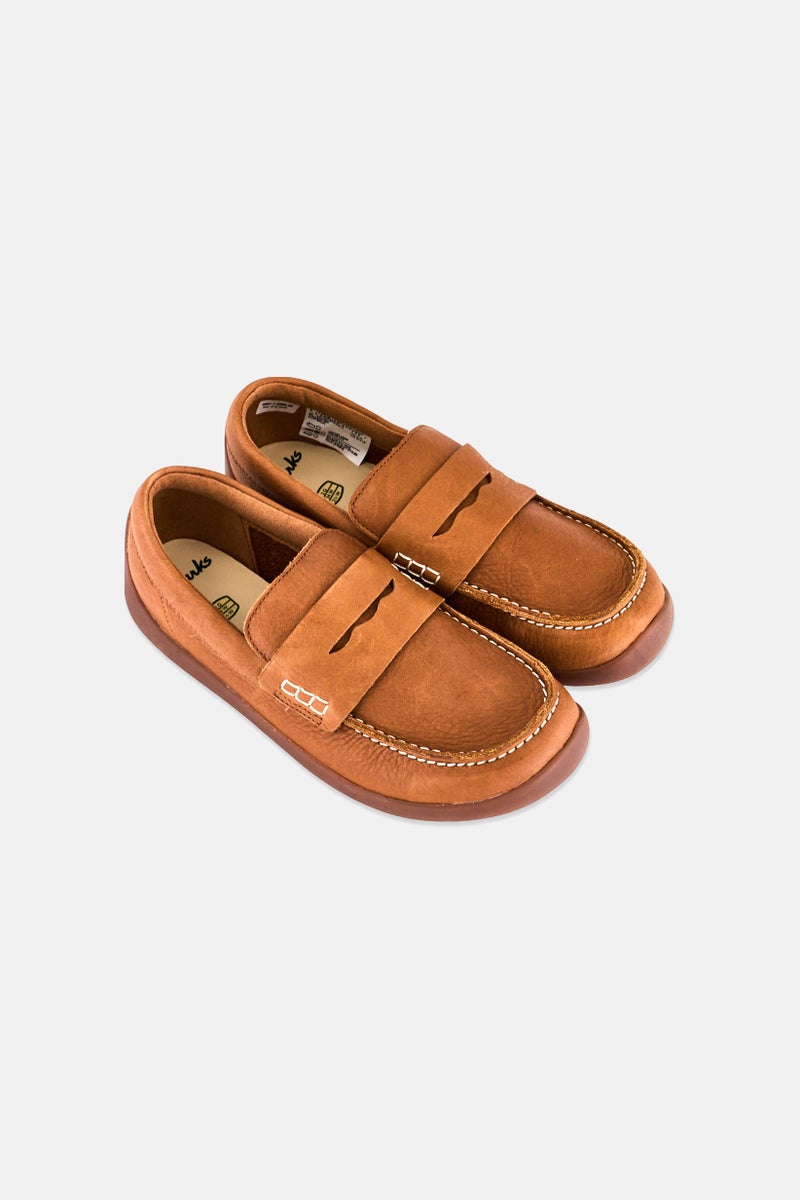 clarks Kids Girl Slip On Casual Shoes, Brown - Image 2