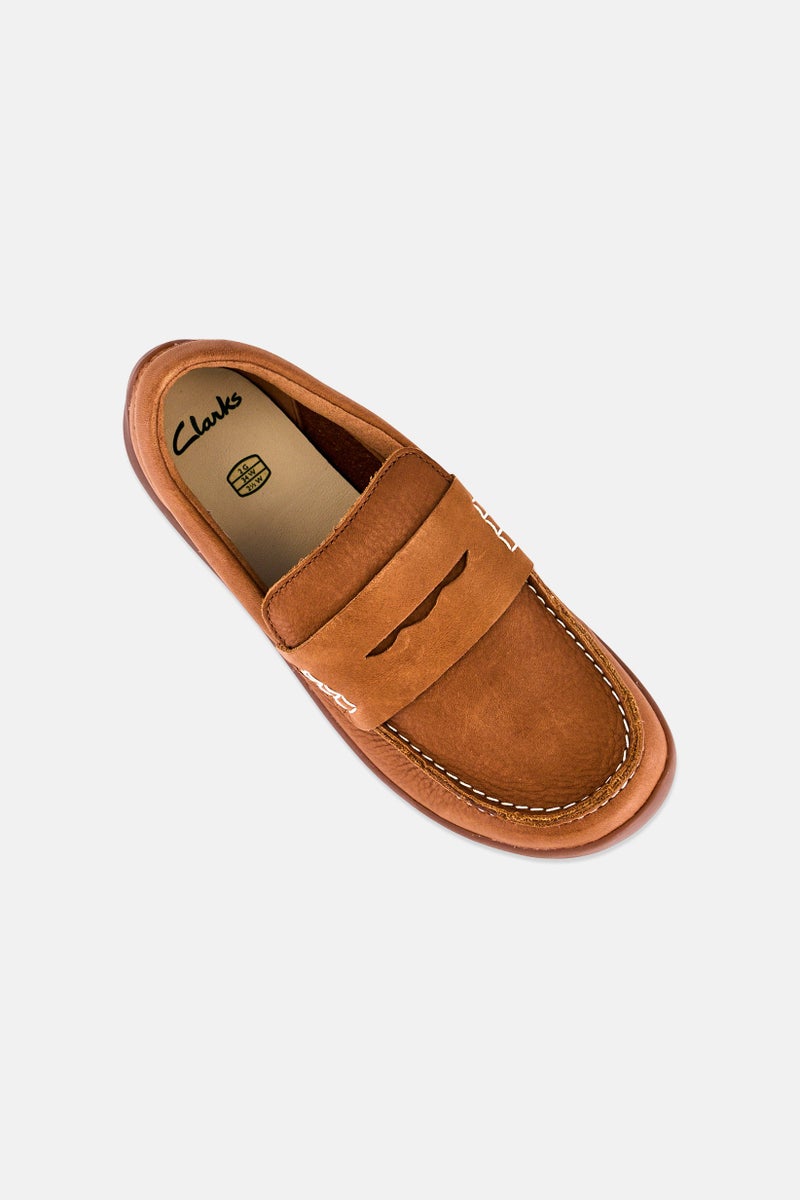 clarks Kids Girl Slip On Casual Shoes, Brown - Image 4