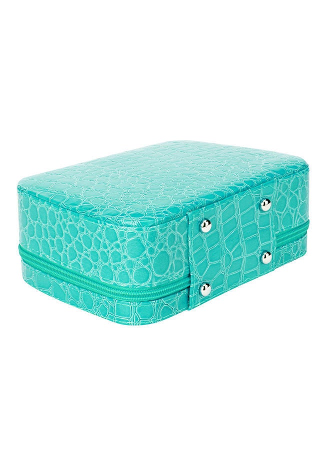 NIBEMINENT Leather Make Up Cosmetic Bag Sky Blue  - Image 3