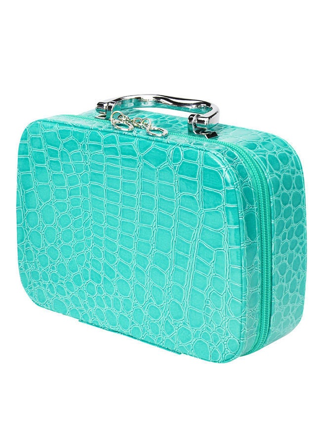 NIBEMINENT Leather Make Up Cosmetic Bag Sky Blue  - Image 2
