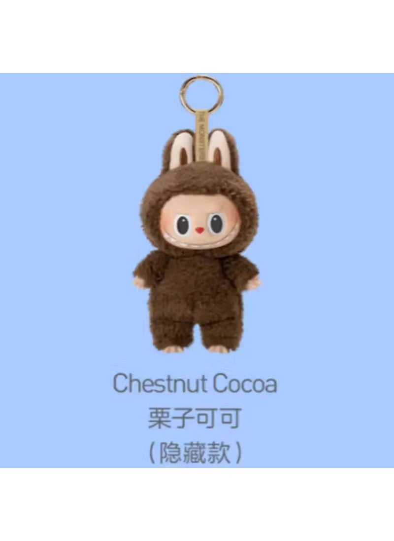 null - Labubu Heartbeat Macaron Series Blind Box Plush Toy Hidden style—chestnut cocoa - Image 1