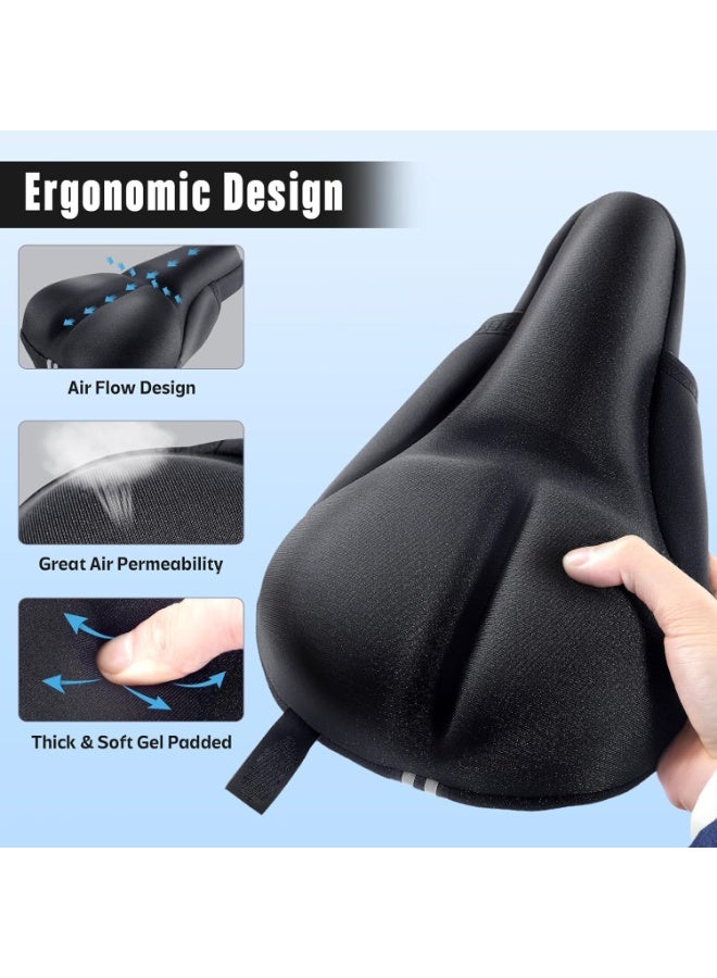 Bike Seat Cushion Cover Comfortable Breathable Bicycle Seat Cover Fits for Outdoor Or Indoor Cycling Mountain/Stationary/Spin Class Exercise Bike - Image 2