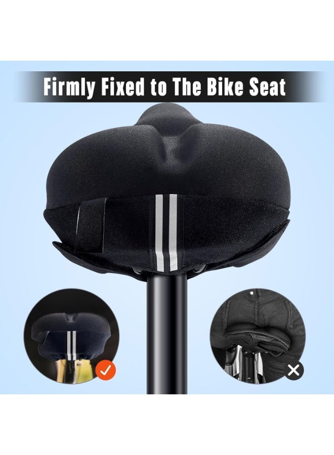 Bike Seat Cushion Cover Comfortable Breathable Bicycle Seat Cover Fits for Outdoor Or Indoor Cycling Mountain/Stationary/Spin Class Exercise Bike - Image 4