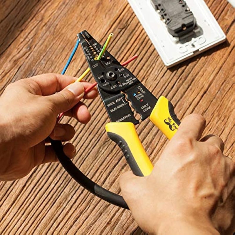 - Wire Stripper, 8 inch, Wire Cutter, Wire Stripper Crimper, Wire Stripping Tool, Cable Stripper, Wiring Tools, Wire Crimping Tool - Image 4