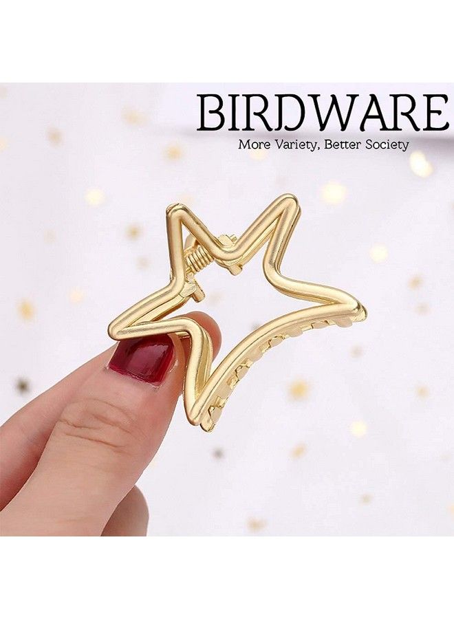 BIRDWARE Hair Accessories Hollow Hair Clips Medium Metal Clutchers Golden Silver Bronze Butterfly Girls And Women Minimalist Dainty Round Geometric Clamps Clutchers Metal Hairties (Pack Of 3) - Image 4