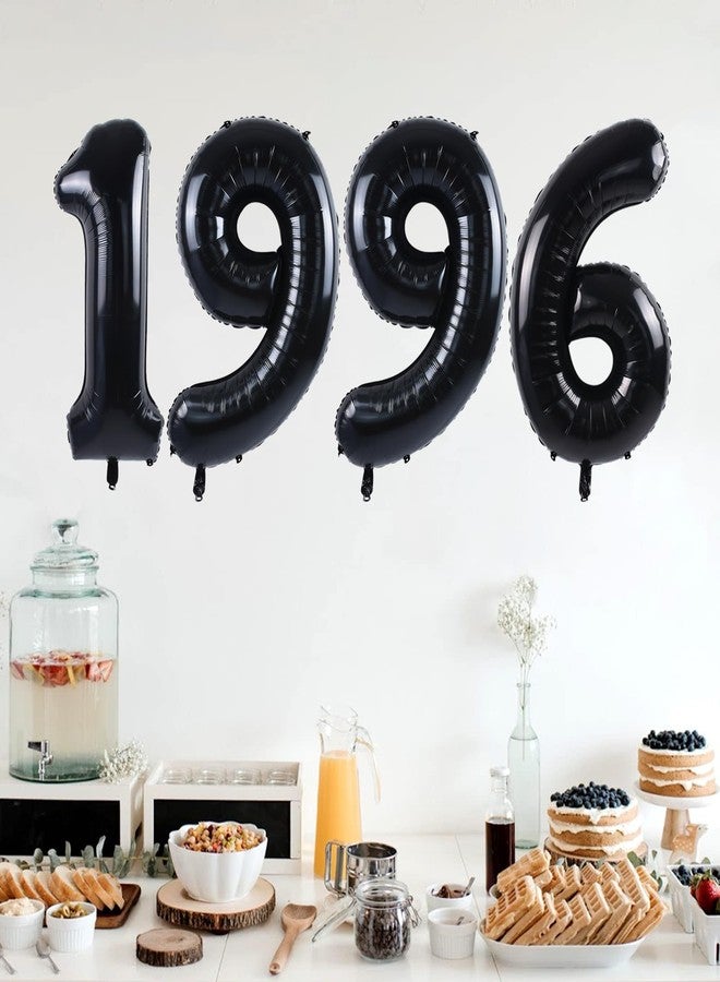 TONIFUL 30th Birthday Balloons Black 1996 Balloon Banner Thirty Year Old Party Decorations for Men Women 30 Anniversary Party Supplies Photo Props Background Decorations - Image 4