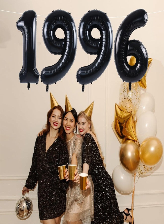 TONIFUL 30th Birthday Balloons Black 1996 Balloon Banner Thirty Year Old Party Decorations for Men Women 30 Anniversary Party Supplies Photo Props Background Decorations - Image 5