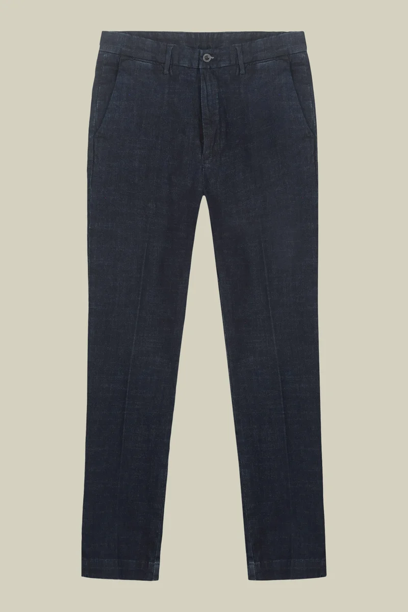 Doppelganger Blue Men's regular fit denim trousers - Dk Blue for Men | Best Price UAE