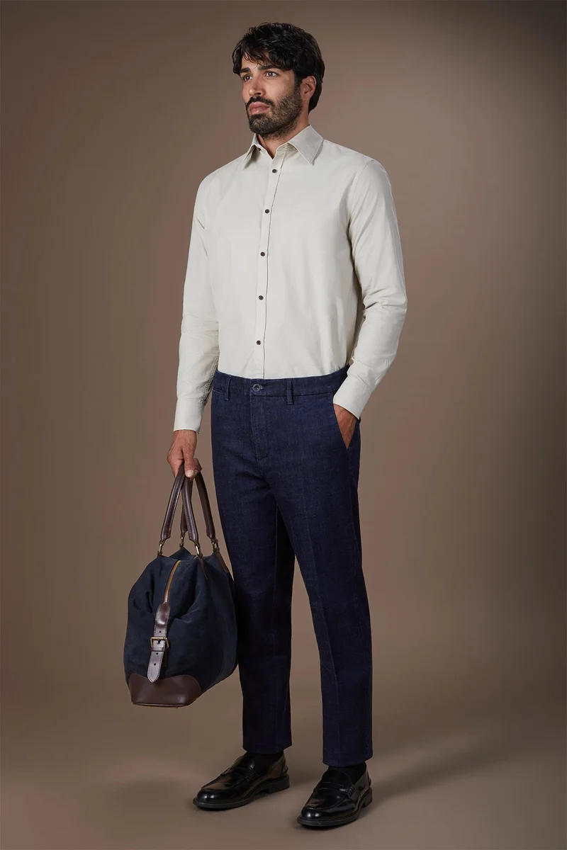 Doppelganger Blue Men's regular fit denim trousers - Dk Blue for Men | Best Price UAE