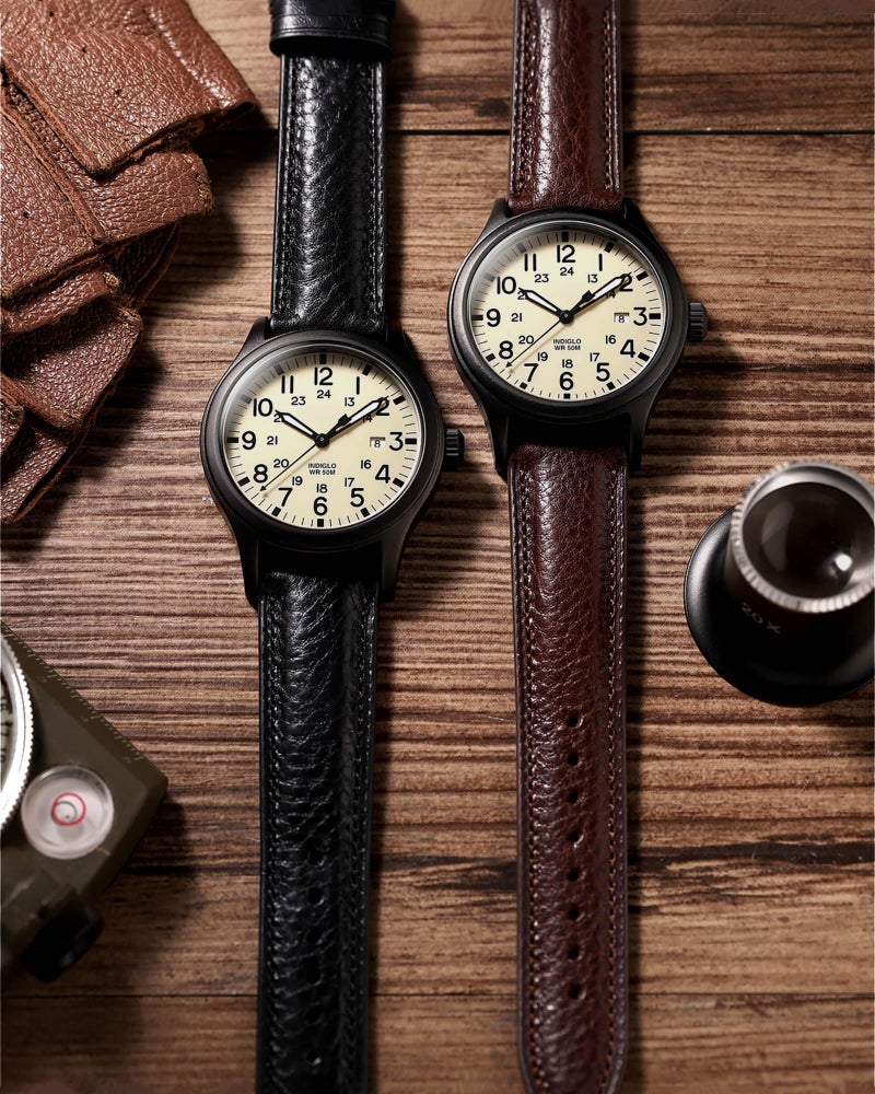 Getalia Italian leather Watch Band Tuscany Natural Vegetable-Tanned Full Grain Genuine Leather, Skin-Safe, Quick Release Replacement Watch Straps for Men and Women Thick and Soft (Coffee Width-22mm) - Image 4