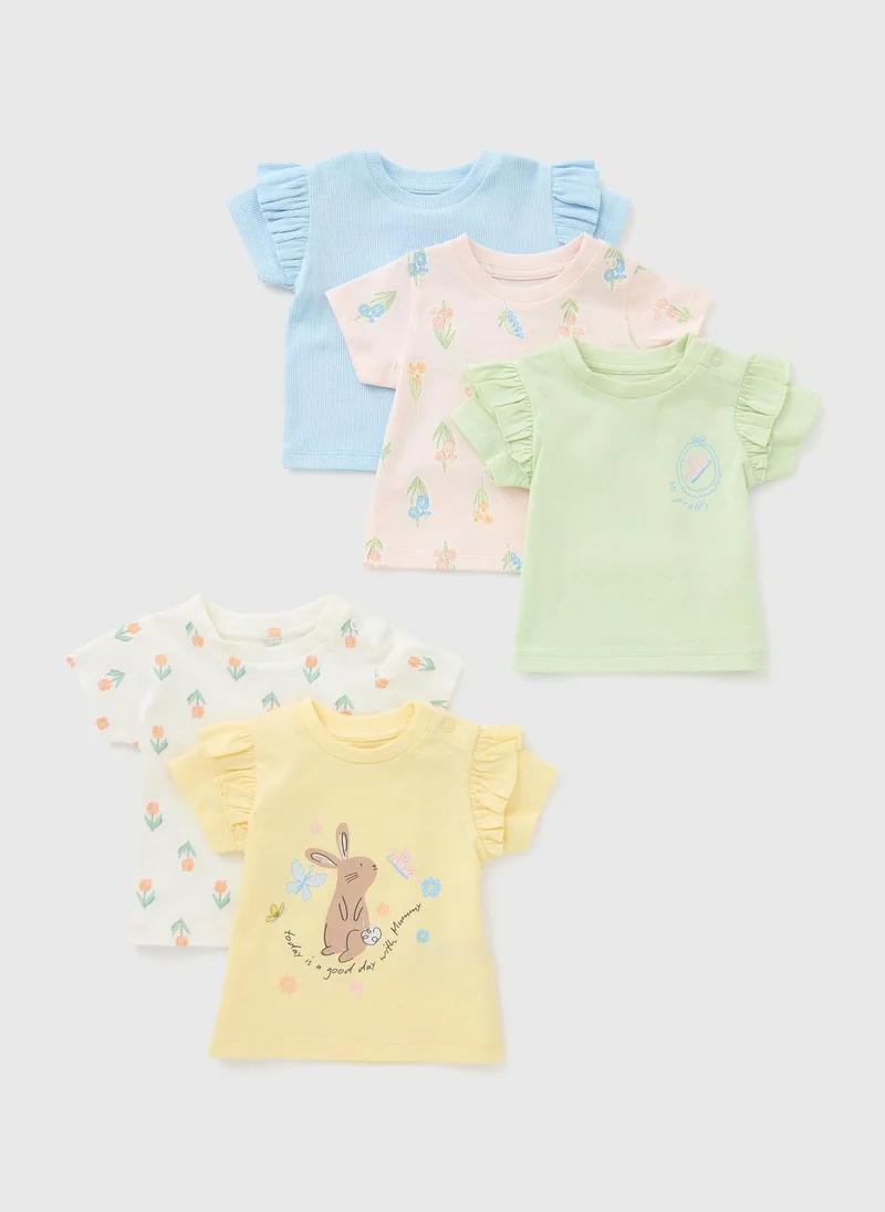 ماتلان 5 Pack Baby Multicolour Floral Spring T-Shirts