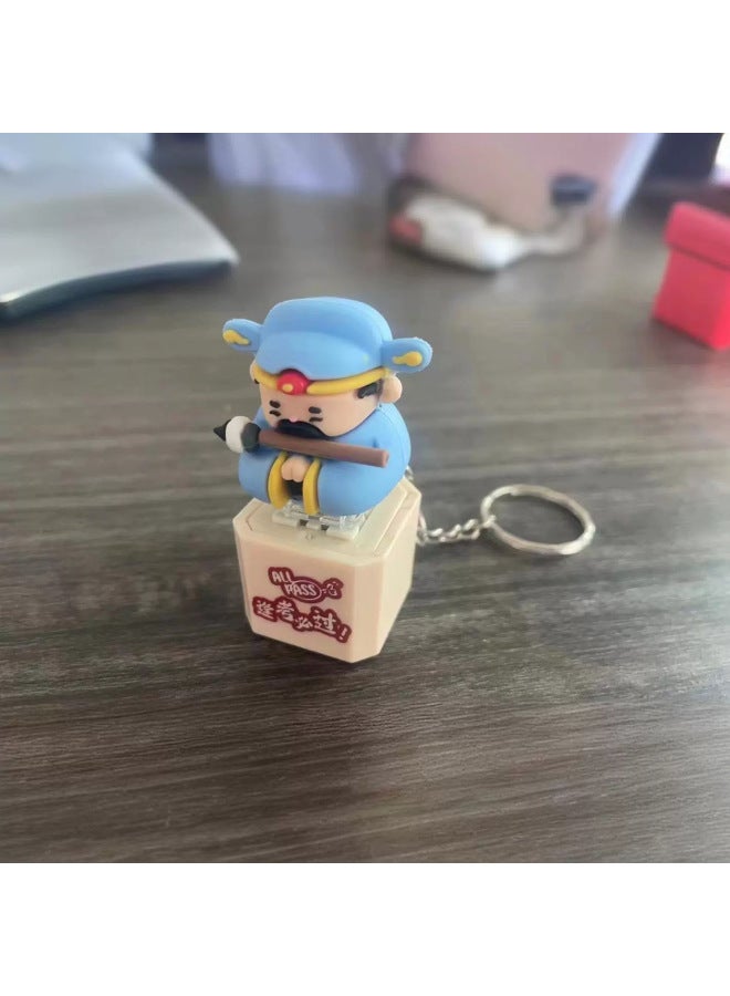 Pikachu Alms Bowl Chicken Kulomi Button Decompression Decompression Toy Luminous Keychain Boy Gift-Color:Alipay To Account Key Chain ] - Image 2