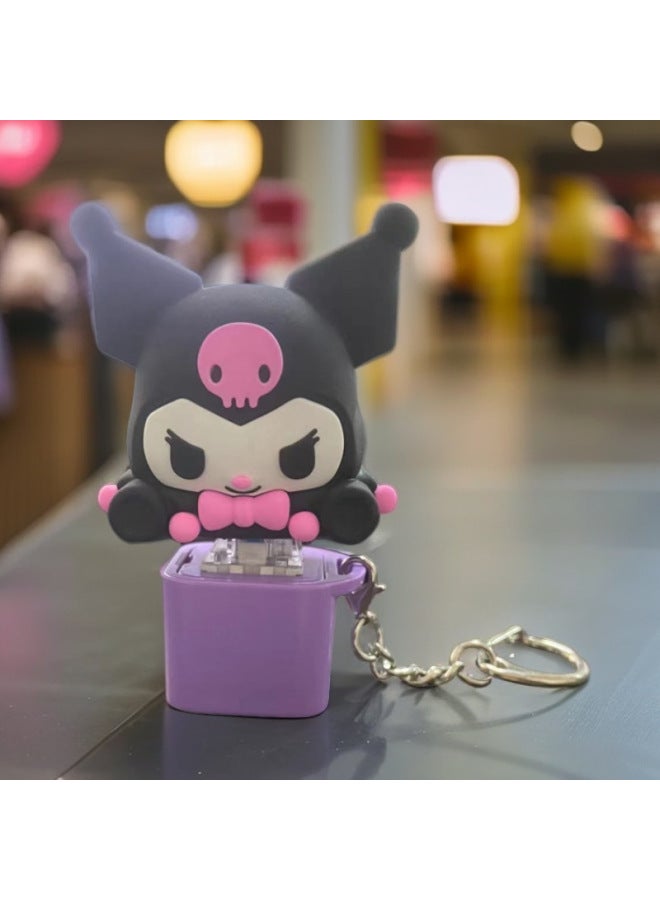 Pikachu Alms Bowl Chicken Kulomi Button Decompression Decompression Toy Luminous Keychain Boy Gift-Color:Alipay To Account Key Chain ] - Image 4