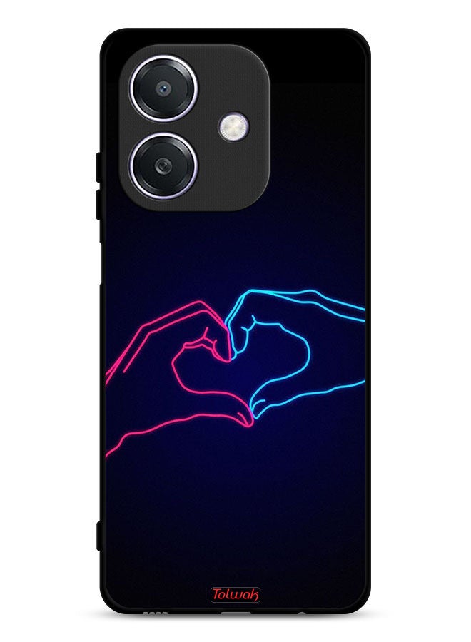 Tolwak Oppo A3 5G Protective Case Cover Touching Hand Making Heart - Image 1