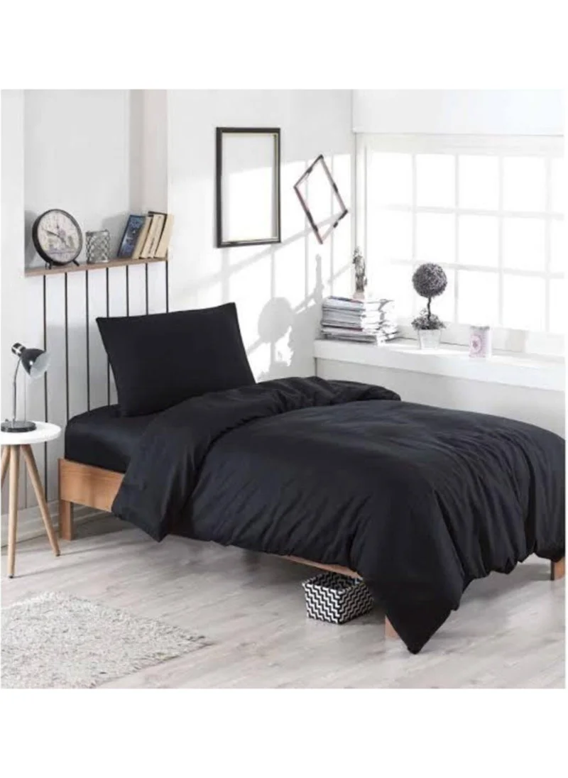 Mert Collection Çarşı Single Duvet Cover 1 Pillow Case Black