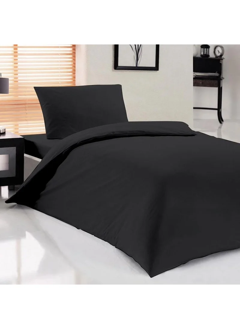 Mert Collection Çarşı Single Duvet Cover 1 Pillow Case Black